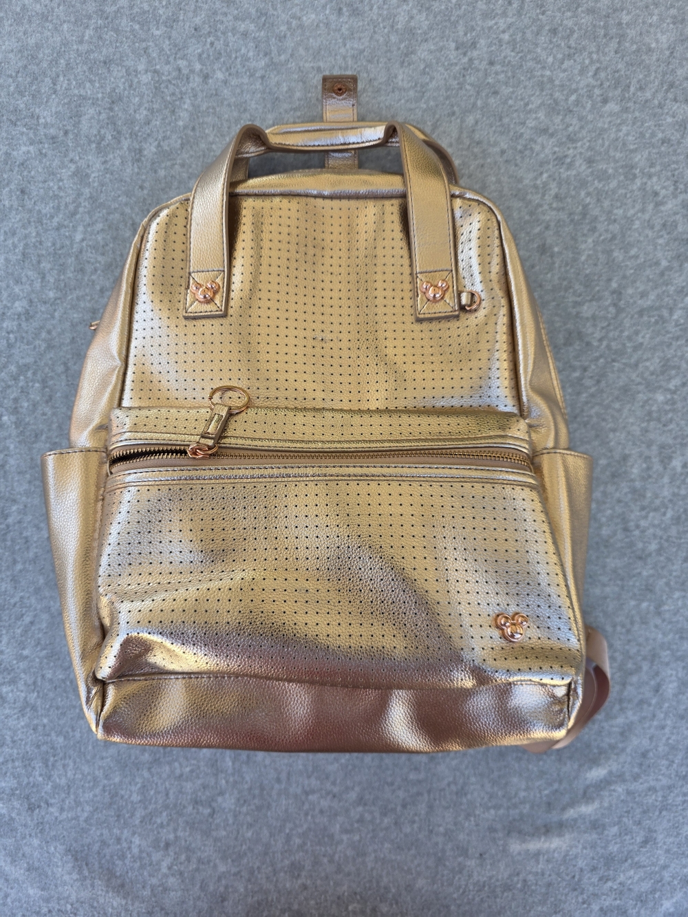 Disney Rose Gold Mickey Mouse Icon Flair Backpack